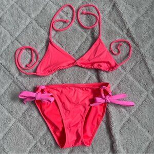 Victoria's Secret | 2 Piece Triangle Tie Side Bikini Set | Top Small Bottom Med